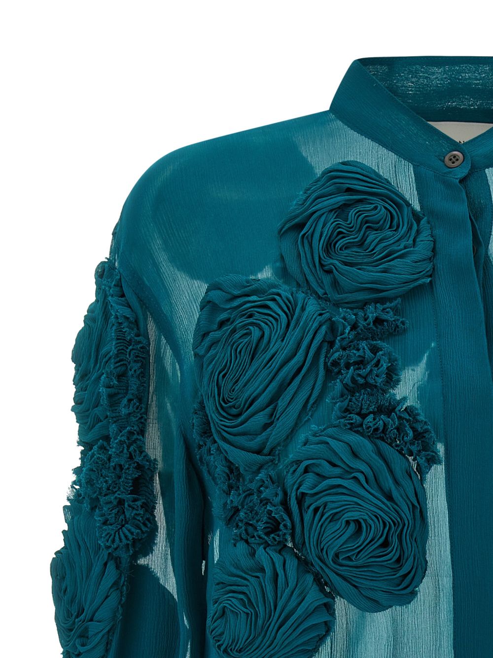 Camicia Chowsa con ricami floreali in verde Dries van noten - donna 