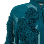 Camicia Chowsa con ricami floreali in verde Dries van noten - donna 