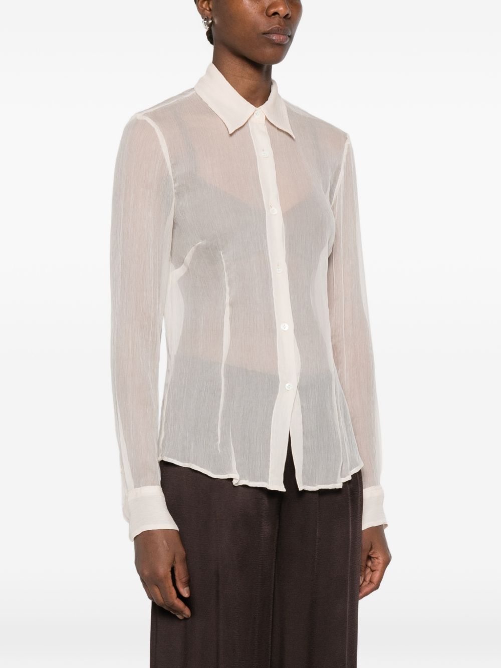 Camicia semi-trasparente cloudy in avorio Dries van noten - donna 