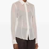 Camicia semi-trasparente cloudy in avorio Dries van noten - donna 