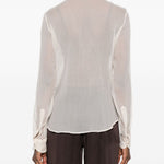 Camicia semi-trasparente cloudy in avorio Dries van noten - donna 