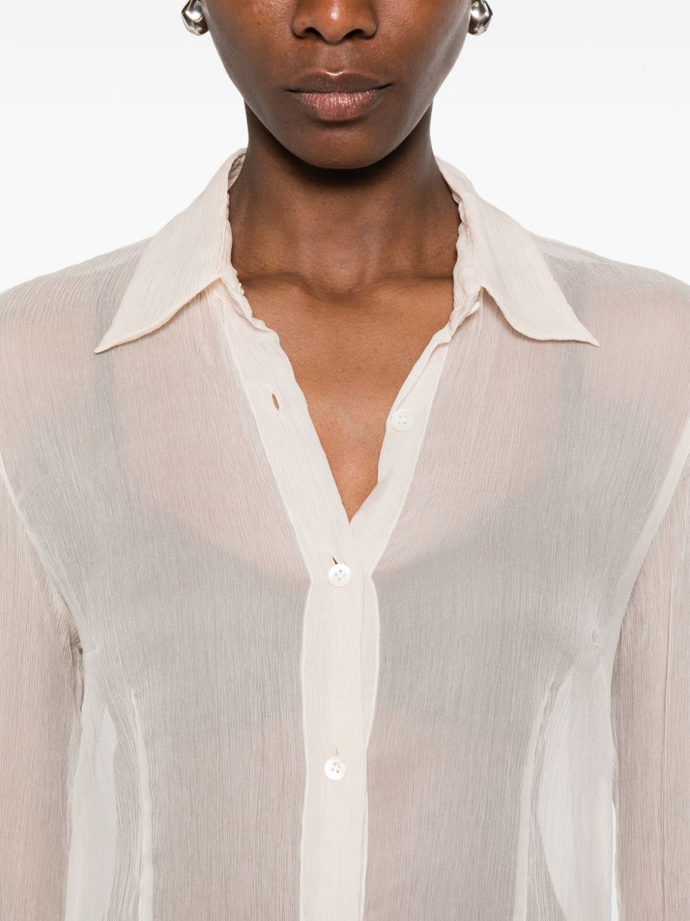 Camicia semi-trasparente cloudy in avorio Dries van noten - donna 