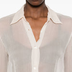 Camicia semi-trasparente cloudy in avorio Dries van noten - donna 
