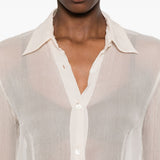 Camicia semi-trasparente cloudy in avorio Dries van noten - donna 
