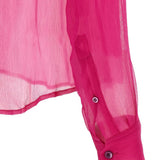 Camicia semi-trasparente cloudy in rosa  Dries van noten - donna 