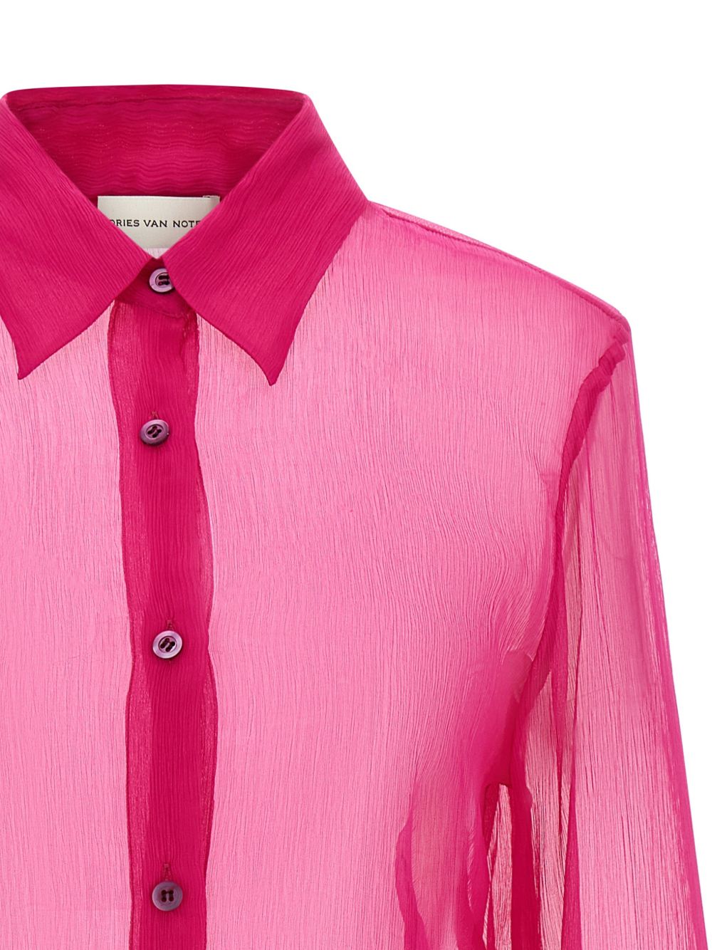 Camicia semi-trasparente cloudy in rosa  Dries van noten - donna 