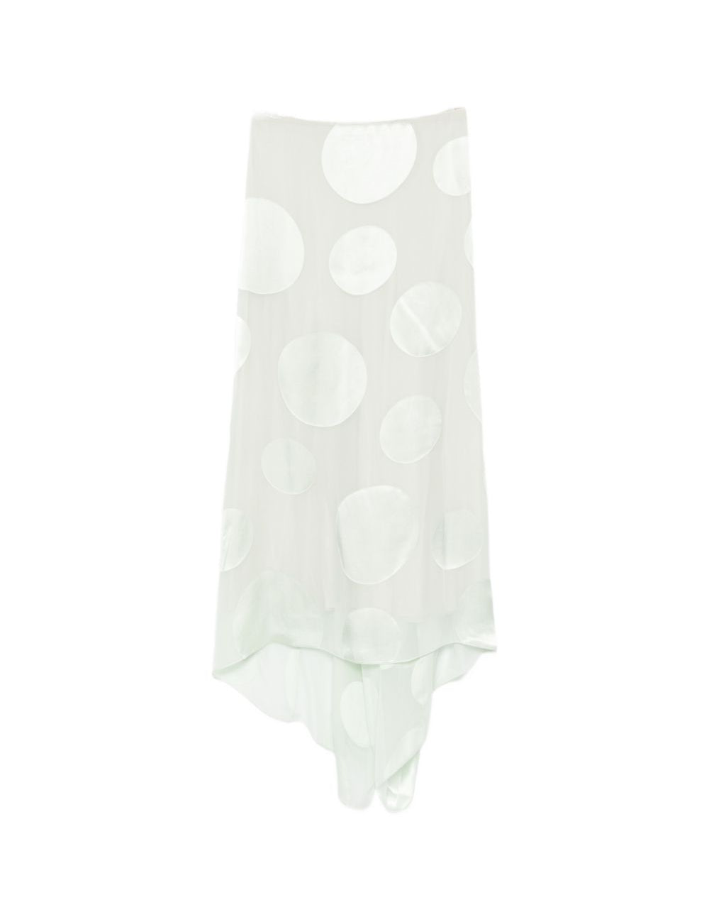 Gonna asimmetrica a pois susya in verde Dries van noten - donna 