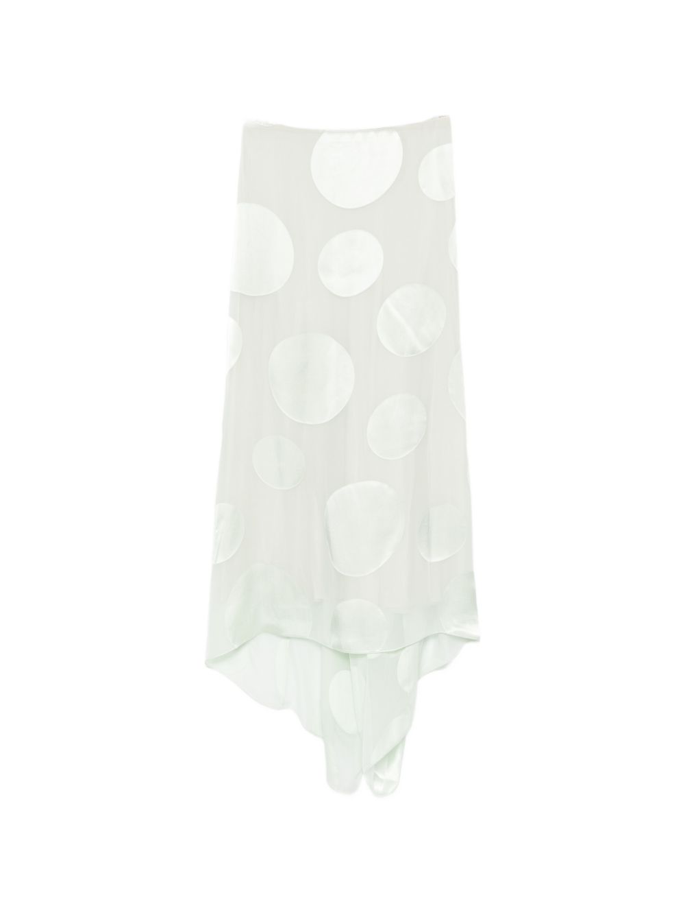 Gonna asimmetrica a pois susya in verde Dries van noten - donna 