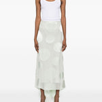 Gonna asimmetrica a pois susya in verde Dries van noten - donna 