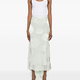 Gonna asimmetrica a pois susya in verde Dries van noten - donna 