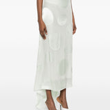Gonna asimmetrica a pois susya in verde Dries van noten - donna 