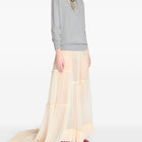 Gonna lunga asmmetrica in tulle sunia in beige Dries van noten - donna 
