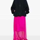 Gonna drappeggiata con volant sunia in rosa Dries van noten - donna 