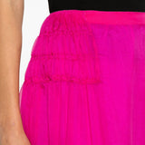Gonna drappeggiata con volant sunia in rosa Dries van noten - donna 