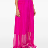Gonna drappeggiata con volant sunia in rosa Dries van noten - donna 