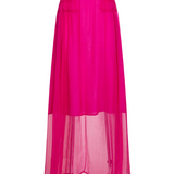 Gonna drappeggiata con volant sunia in rosa Dries van noten - donna 