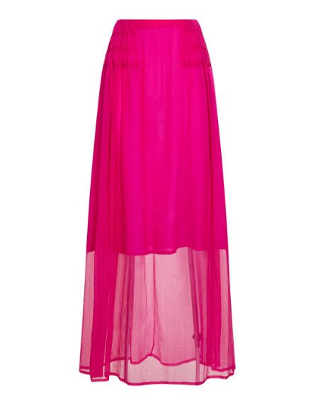 Gonna drappeggiata con volant sunia in rosa Dries van noten - donna 