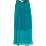 Gonna drappeggiata con volant sunia in verde Dries van noten - donna 