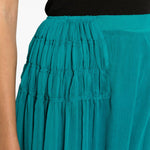 Gonna drappeggiata con volant sunia in verde Dries van noten - donna 