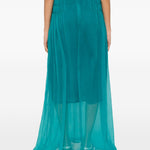 Gonna drappeggiata con volant sunia in verde Dries van noten - donna 