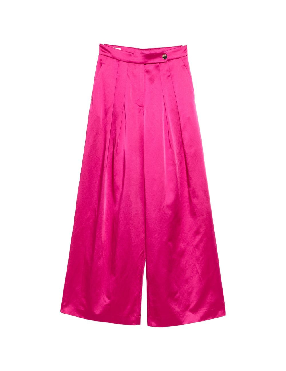 Pantaloni a gamba larga con design satinato pamploma in rosa Dries van noten - donna 