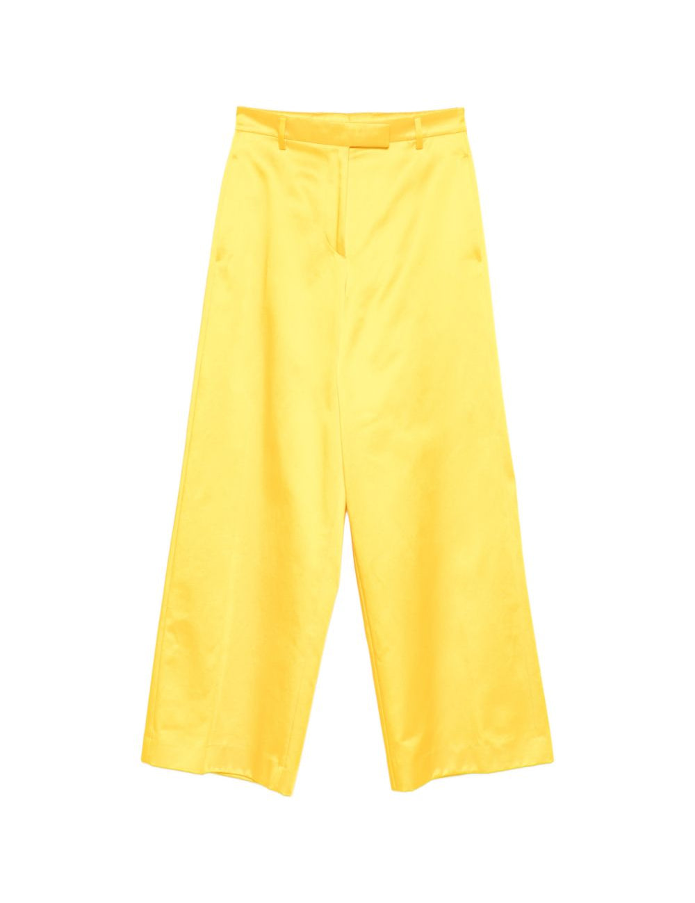 Pantaloni a gamba larga con design satinato penn in giallo Dries van noten - donna 