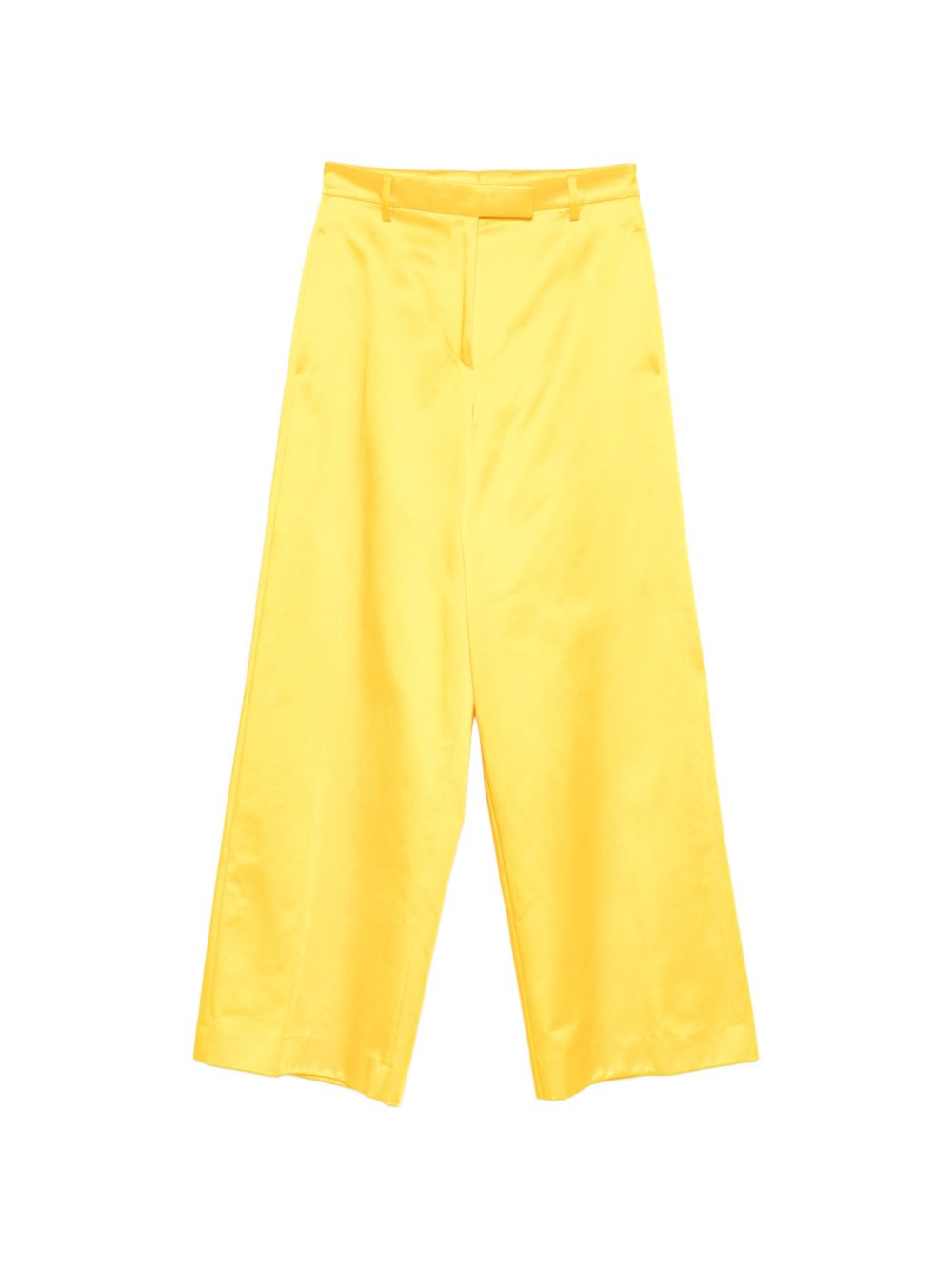 Pantaloni a gamba larga con design satinato penn in giallo Dries van noten - donna 
