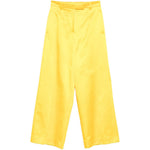 Pantaloni a gamba larga con design satinato penn in giallo Dries van noten - donna 