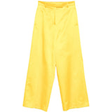 Pantaloni a gamba larga con design satinato penn in giallo Dries van noten - donna 