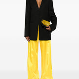 Pantaloni a gamba larga con design satinato penn in giallo Dries van noten - donna 