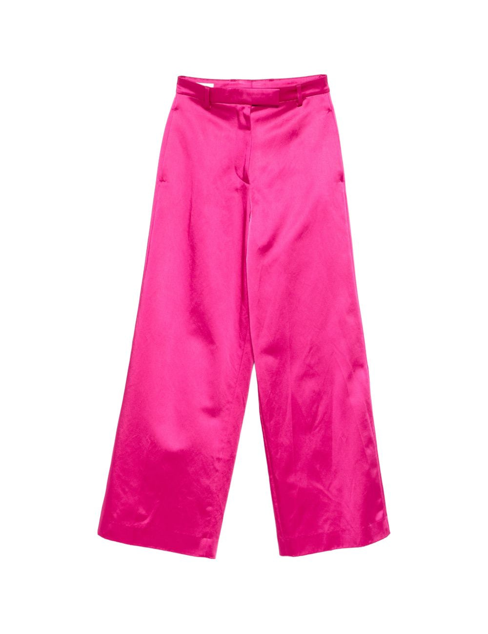 Pantaloni a gamba larga con design satinato penn in rosa Dries van noten - donna 