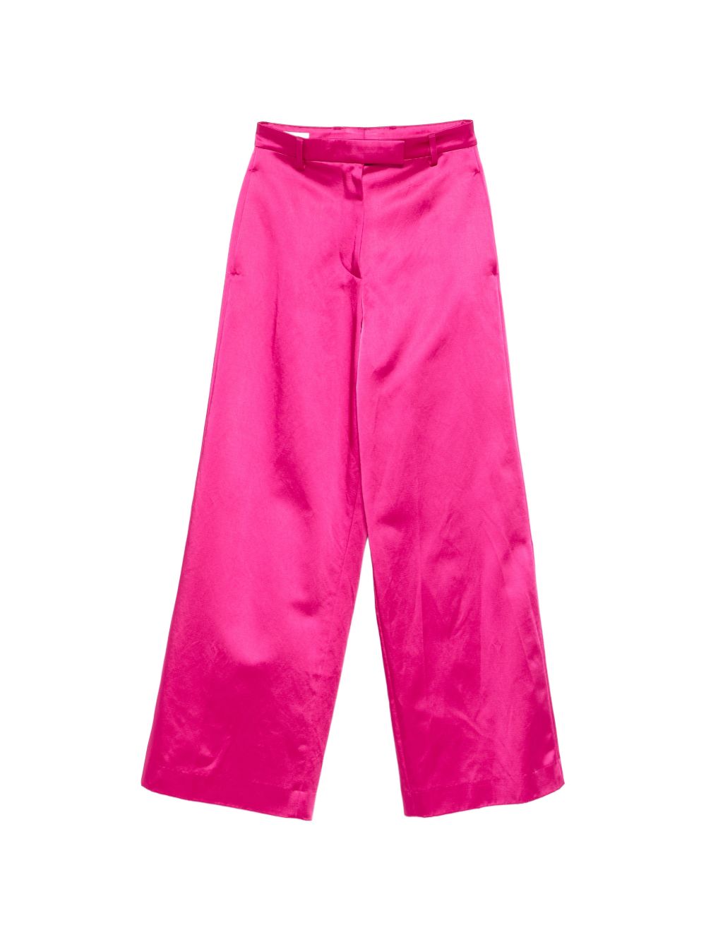 Pantaloni a gamba larga con design satinato penn in rosa Dries van noten - donna 