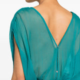 Abito midi con ruches dally in verde Dries van noten - donna 