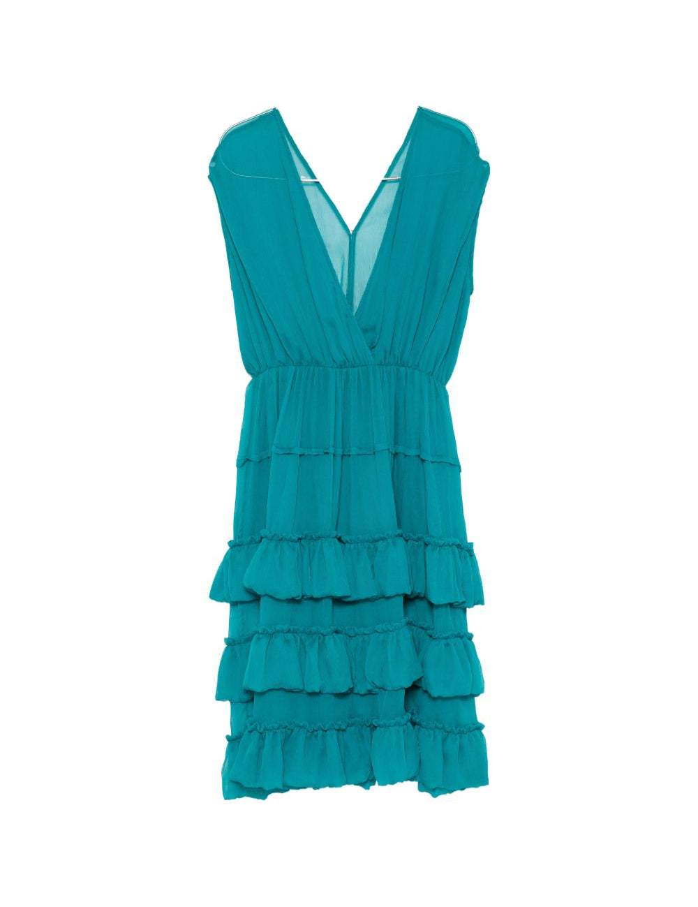 Abito midi con ruches dally in verde Dries van noten - donna 