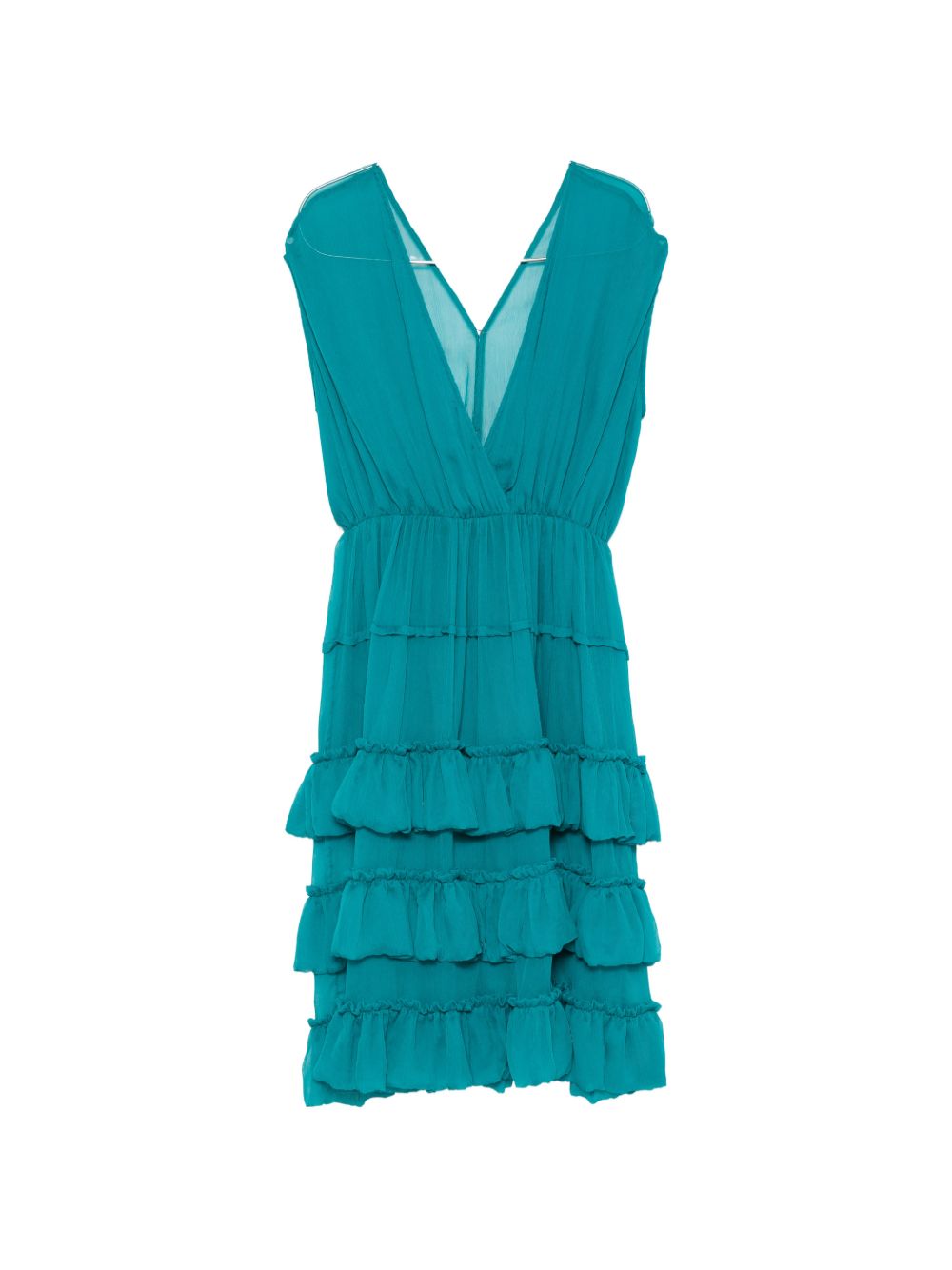 Abito midi con ruches dally in verde Dries van noten - donna 