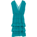 Abito midi con ruches dally in verde Dries van noten - donna 