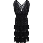 Abito midi con balze a pois Dally in nero Dries van noten - donna 