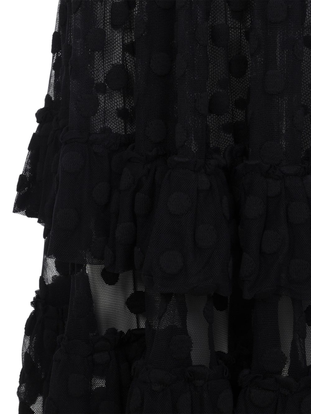 Abito midi con balze a pois Dally in nero Dries van noten - donna 