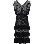 Abito midi con balze a pois Dally in nero Dries van noten - donna 