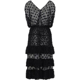 Abito midi con balze a pois Dally in nero Dries van noten - donna 