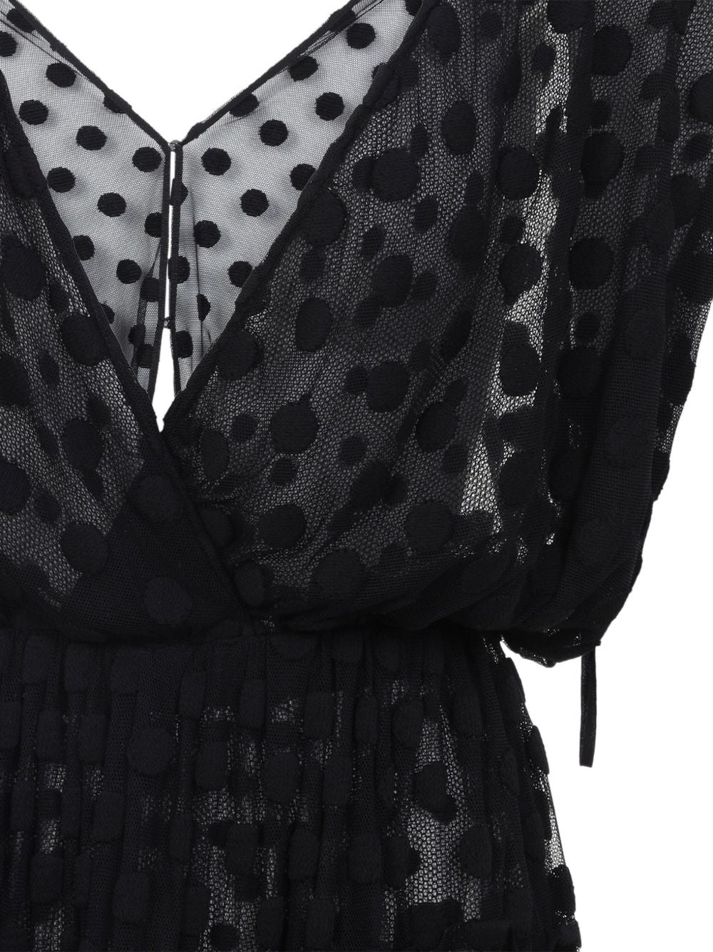 Abito midi con balze a pois Dally in nero Dries van noten - donna 