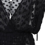 Abito midi con balze a pois Dally in nero Dries van noten - donna 