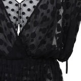 Abito midi con balze a pois Dally in nero Dries van noten - donna 