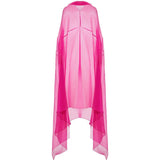 Abito in chiffon di seta drappeggiato ducy in rosa Dries van noten - donna 