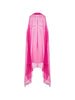 Dries Van Noten pink duchesse draped silk chiffon dress - women
