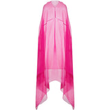 Abito in chiffon di seta drappeggiato ducy in rosa Dries van noten - donna 