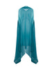 Abito in chiffon di seta drappeggiato ducy in blu