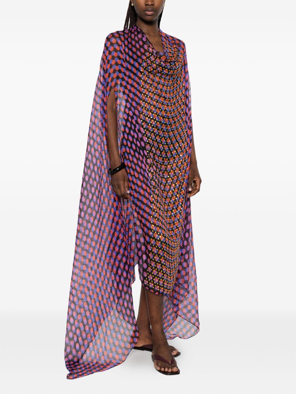 Abito midi a pois con cristalli ducy multicolore Dries van noten - donna 