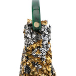Borsa a mano con paillettes in oro Dries van noten - donna 