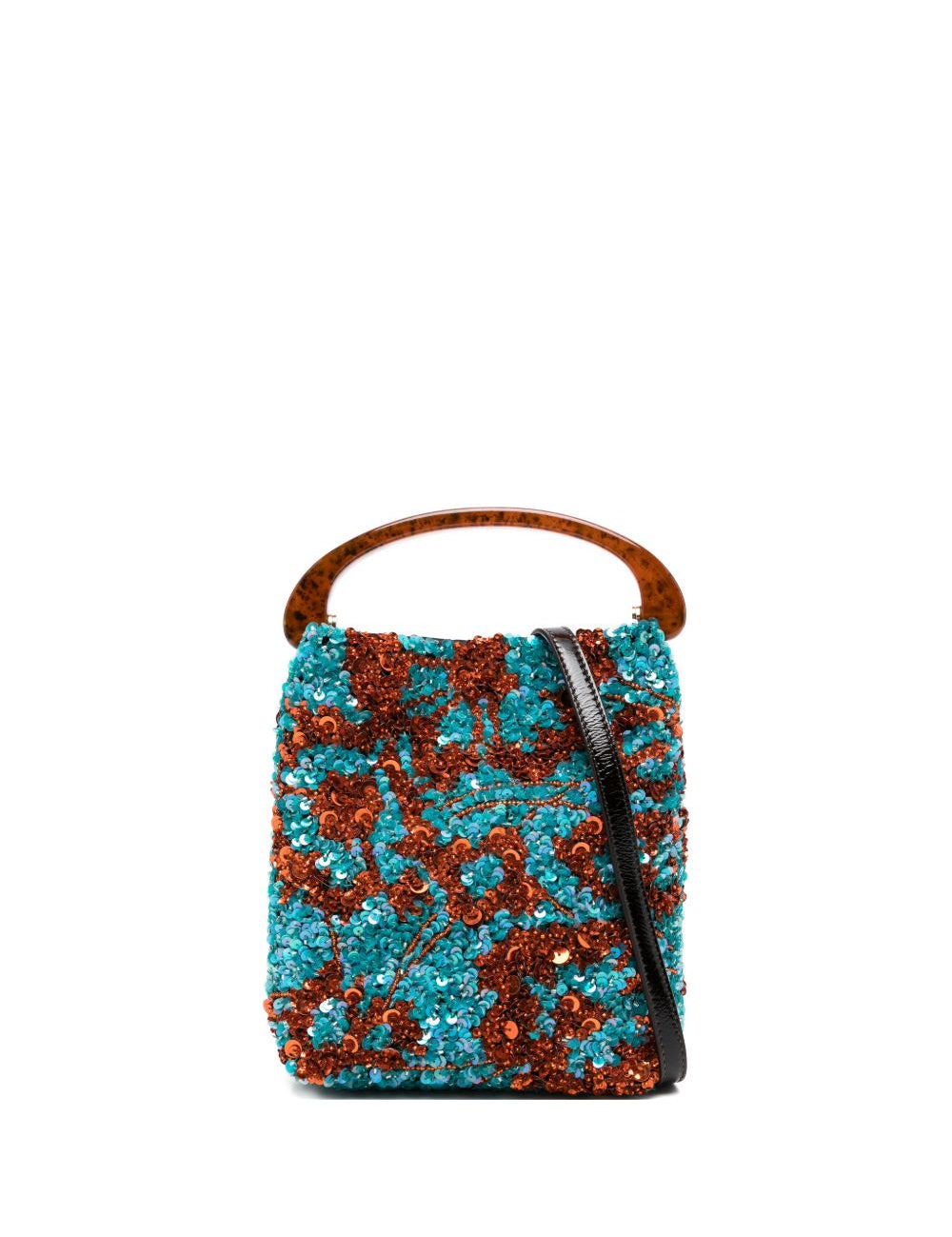 Borsa a mano con paillettes multicolore Dries van noten - donna 